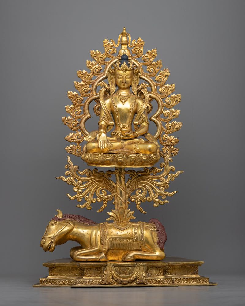 Five Dhyani Buddhas Set | Premium 24K Gold Gilded Assembly of Transcendental Wisdom