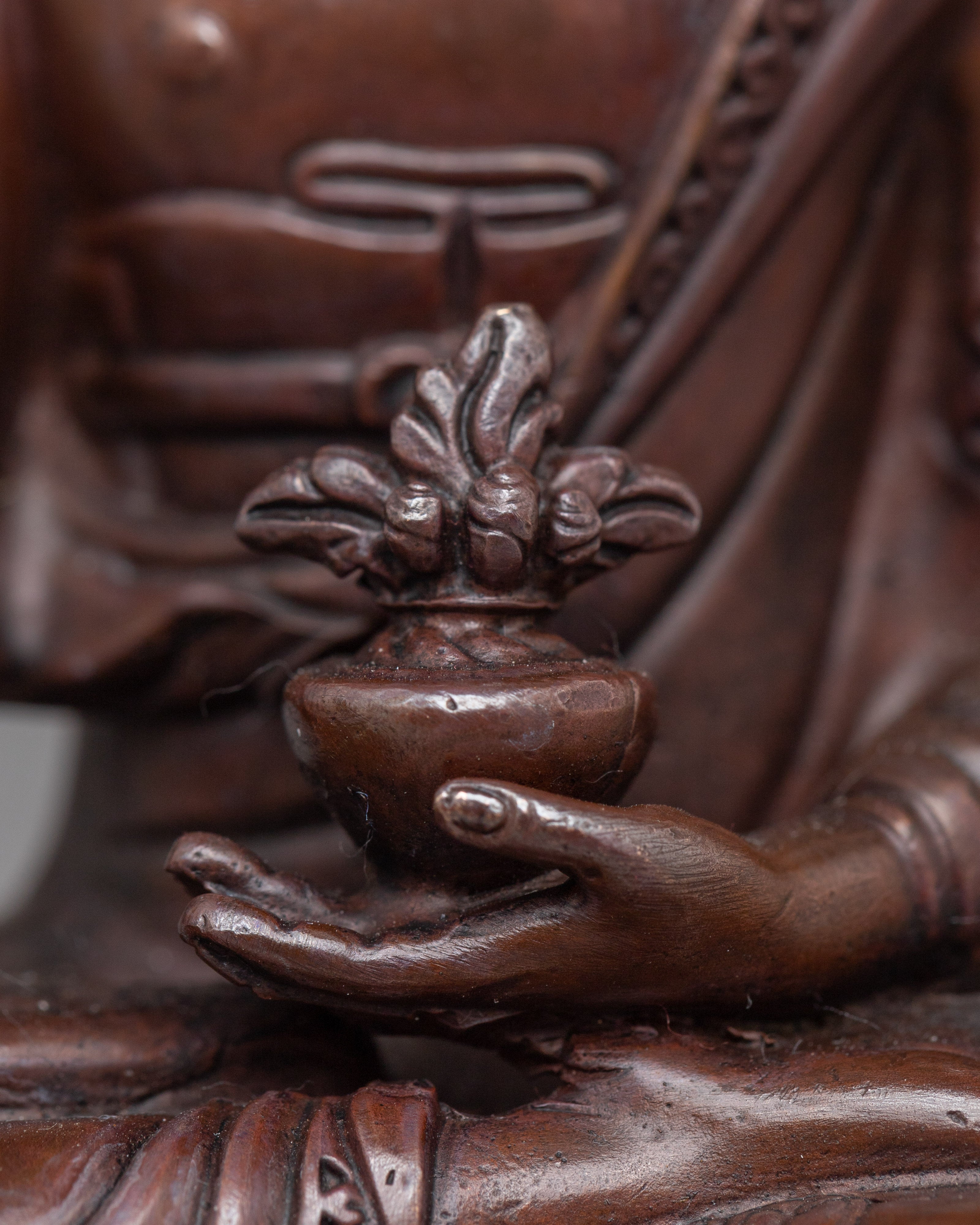 Machine-Made Medicine Buddha Statue | A Compact Oxidized Copper Symbol of Healing