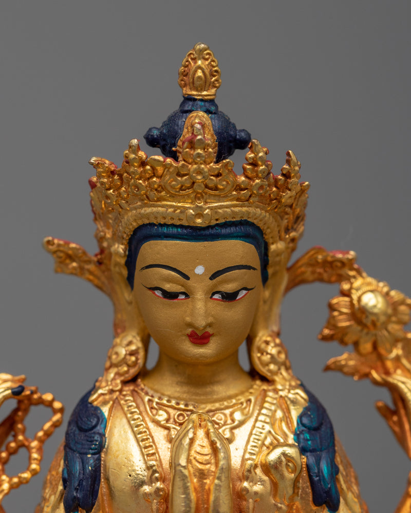 Electroplated Chenrezig Statue