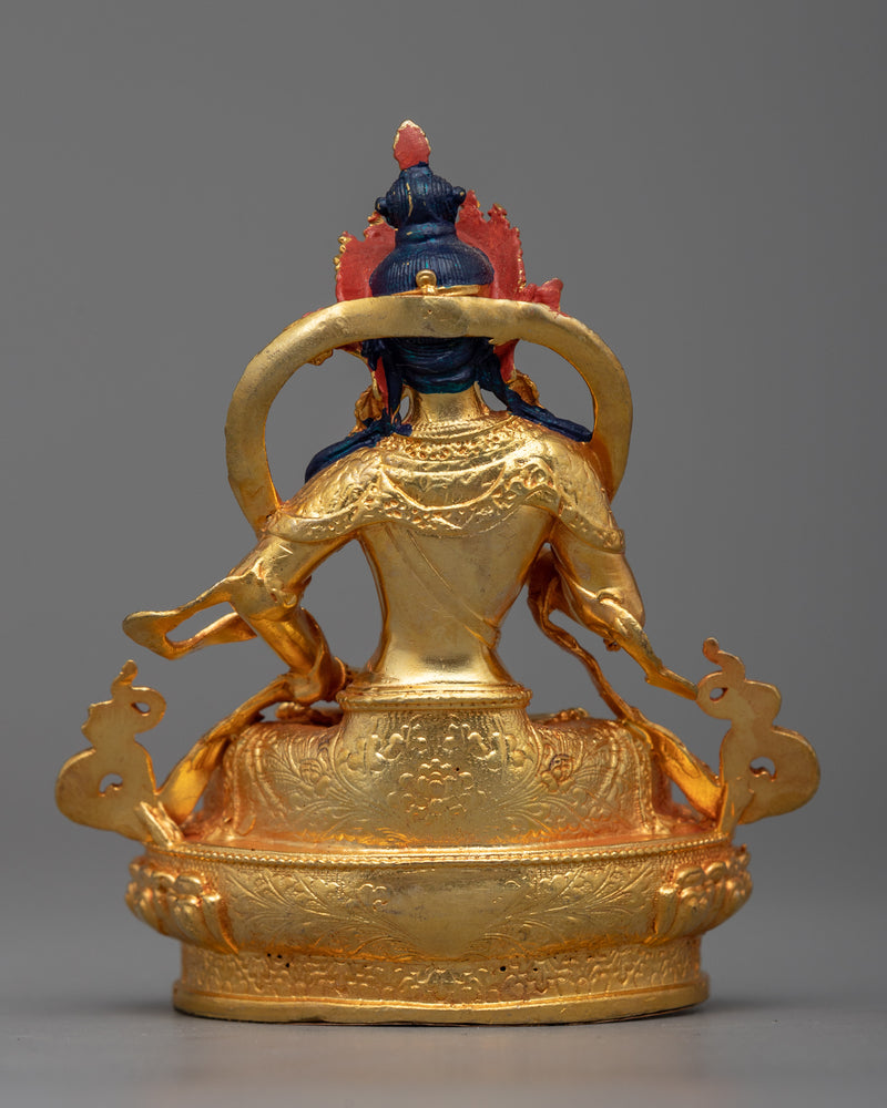 Electroplated Vajrasattva Statue | A 24K Gold Reflection of Purification and Wisdom