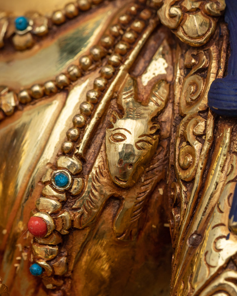 Four-Armed Avalokiteshvara Statue | Resplendent in 24K Gold