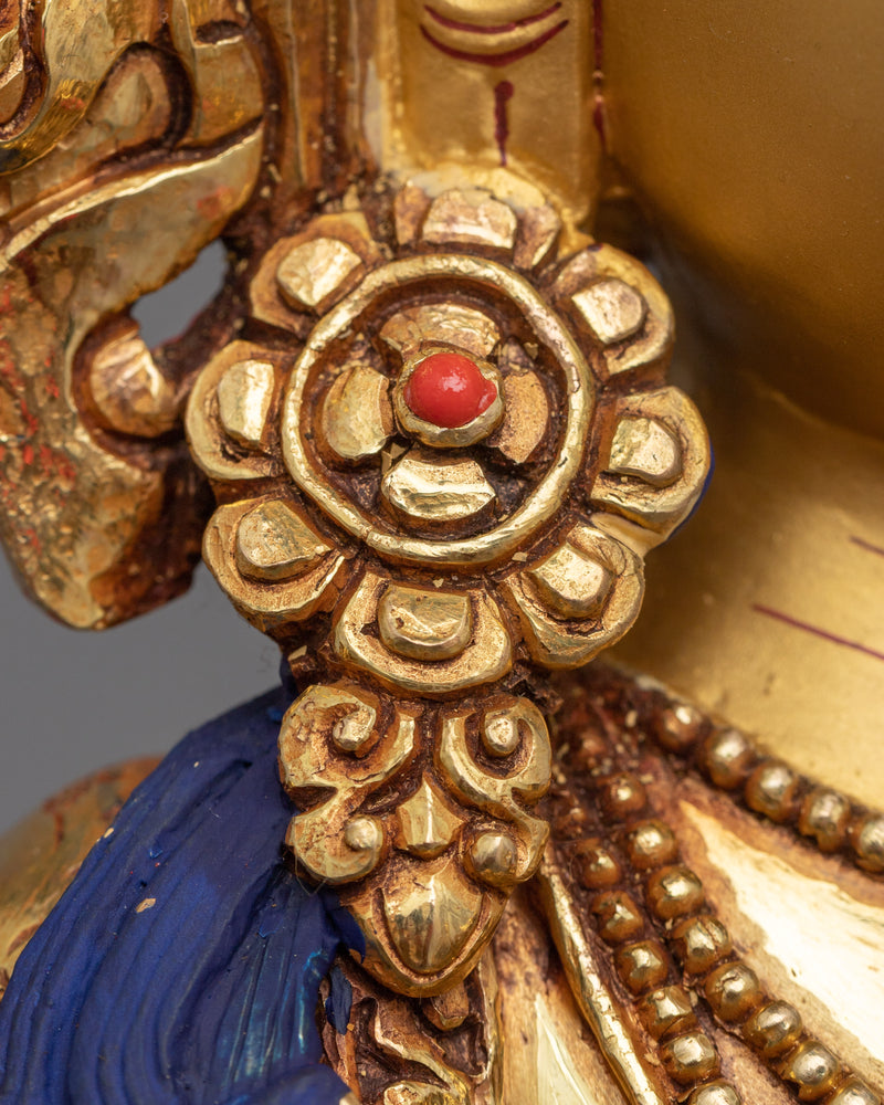 Four-Armed Avalokiteshvara Statue | Resplendent in 24K Gold