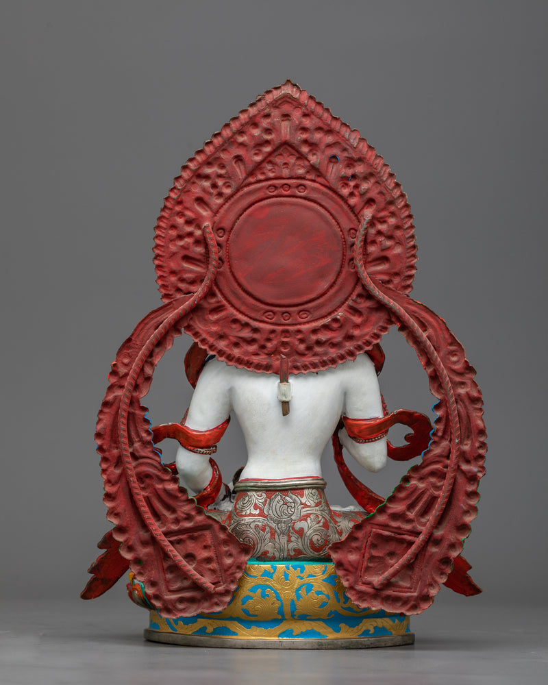 White Vajrasattva Statue | Symbol of Purity | Vajrayana Buddhism Deity
