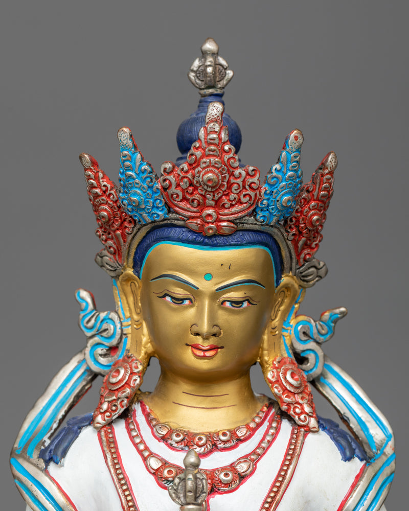 white vajrasattva sculpture