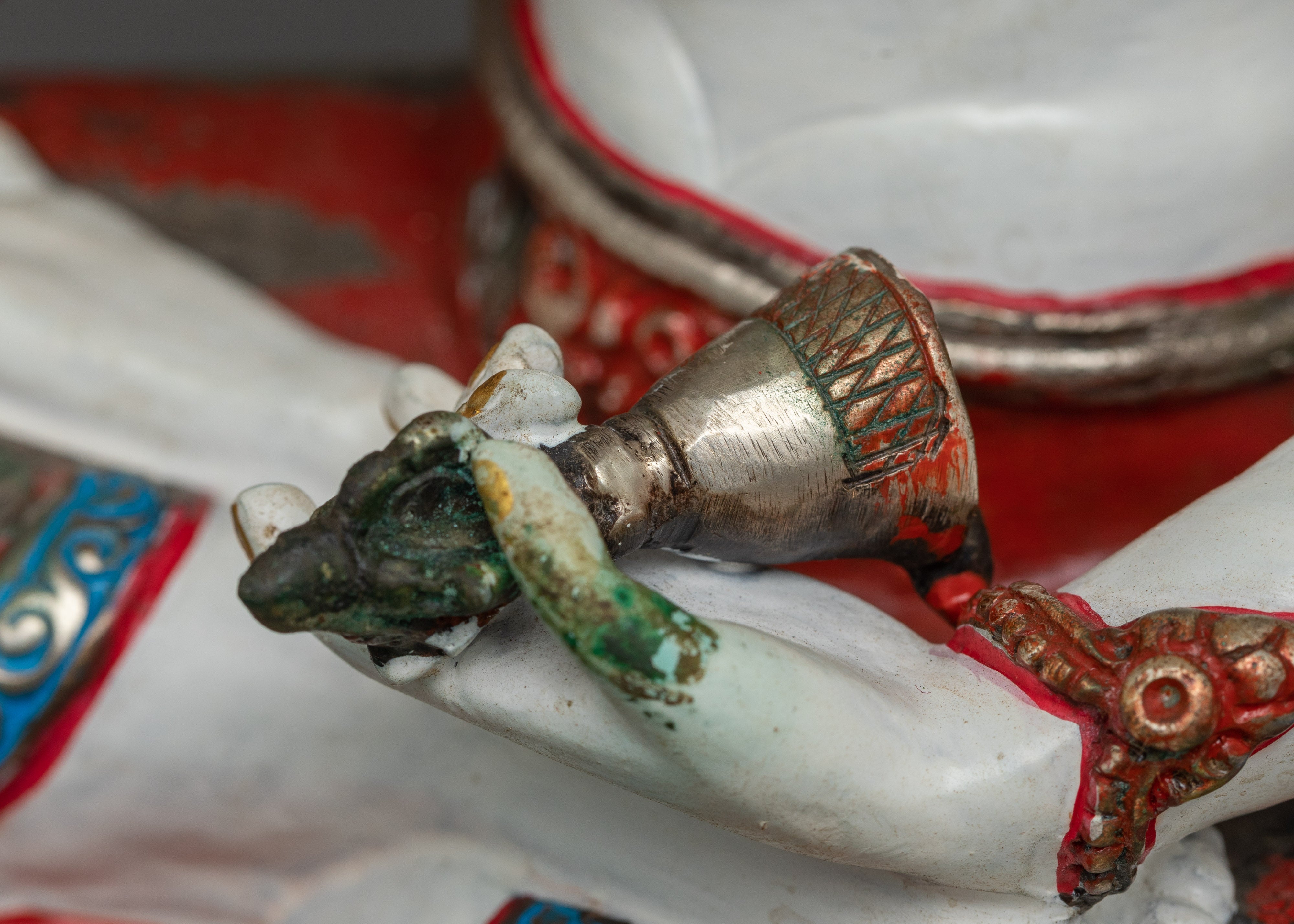 White Vajrasattva Statue | Symbol of Purity | Vajrayana Buddhism Deity