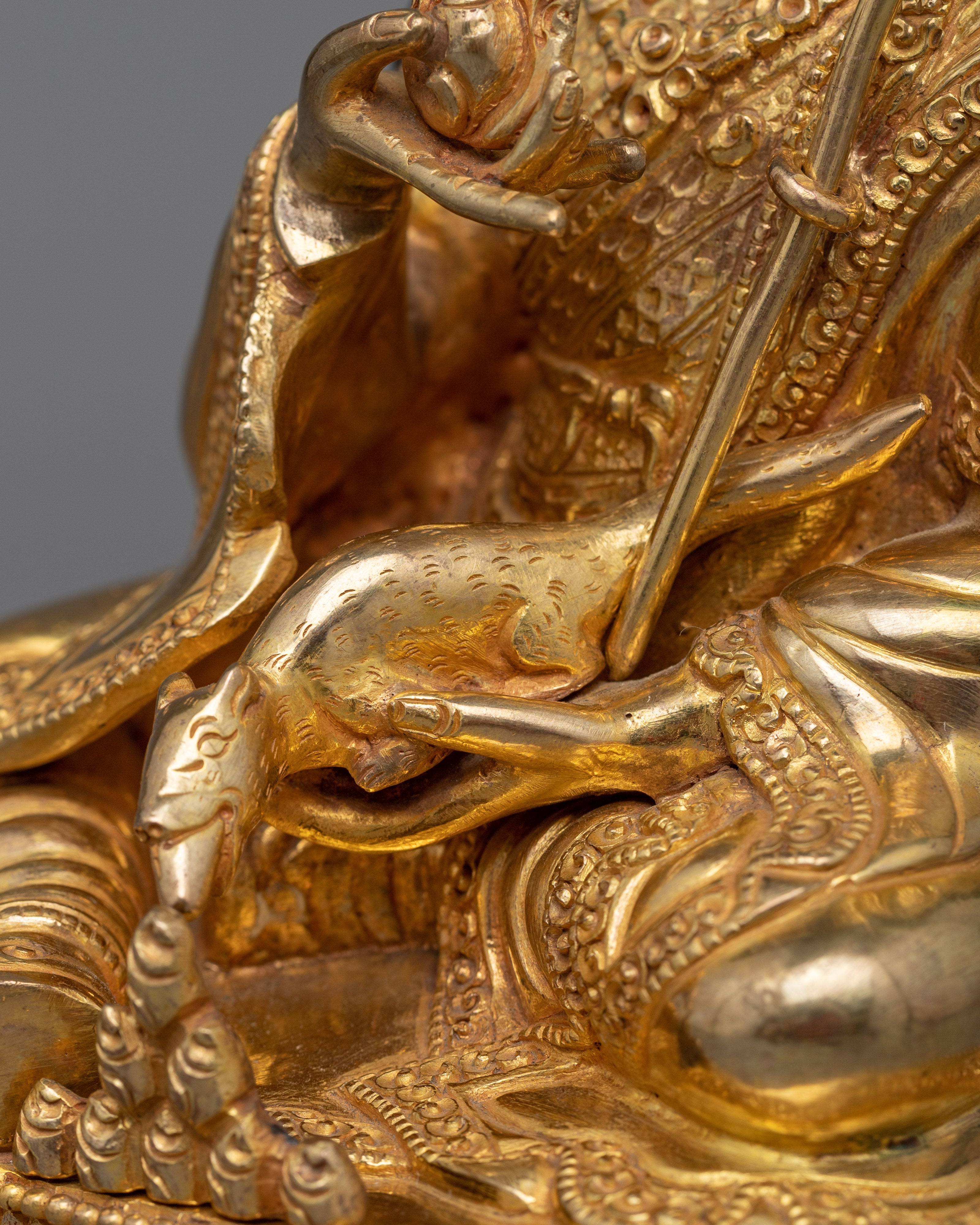 Guru Orgyen Norla Sculpture | 24K Gold Gilded Copper Vision