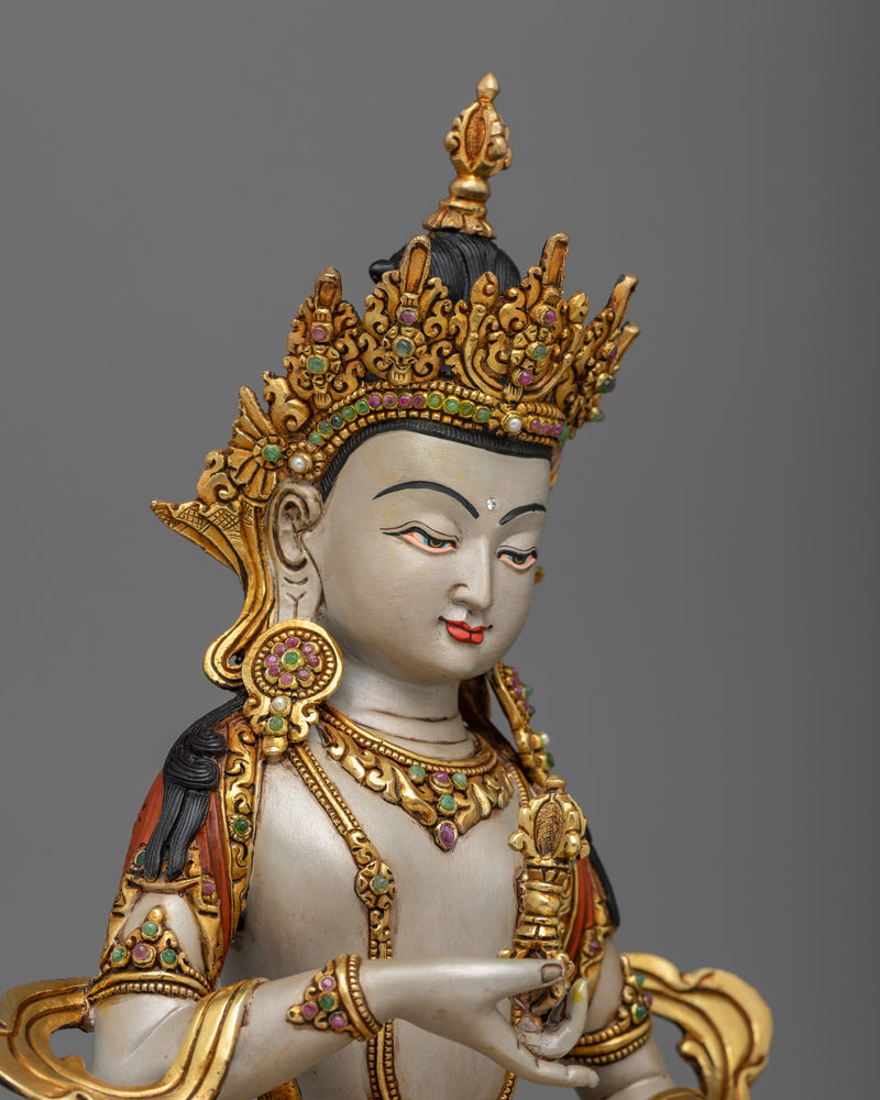 Vajrasattva Sacred Sculpture | 24K Gold Gilded Symbol of Purity