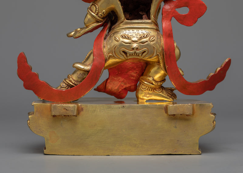 Vajrapani Gilt Statue | 24K Gold Gilded Protector of the Dharma