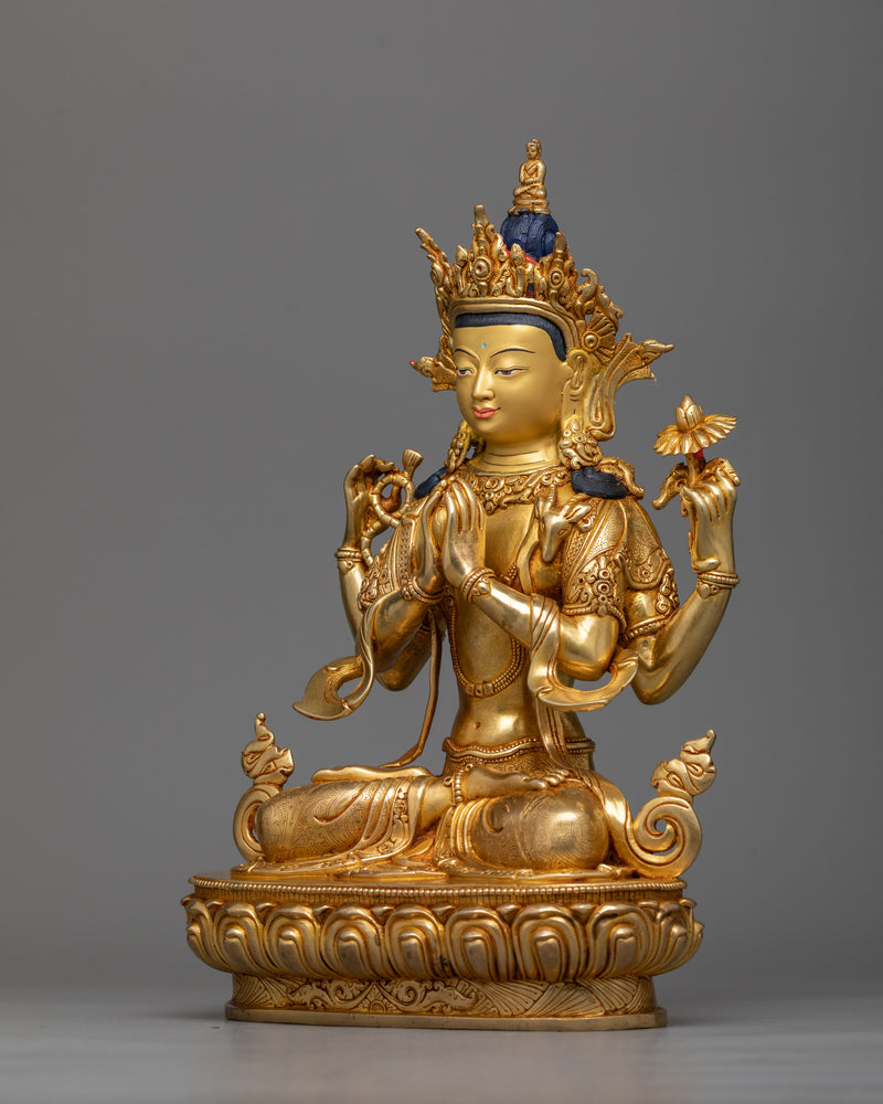 chenrezig-bodhisattva-copper-sculpture