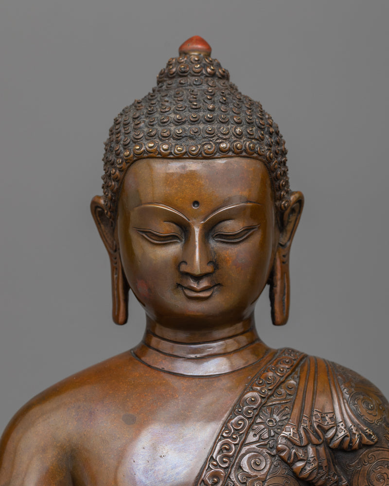 amitabha-buddha-chocolate oxidized sculpture