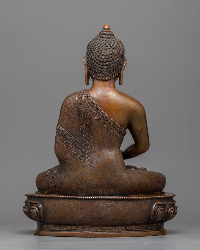 Amitabha Buddha Statue | Chocolate Oxidized Copper Essence of Serenity