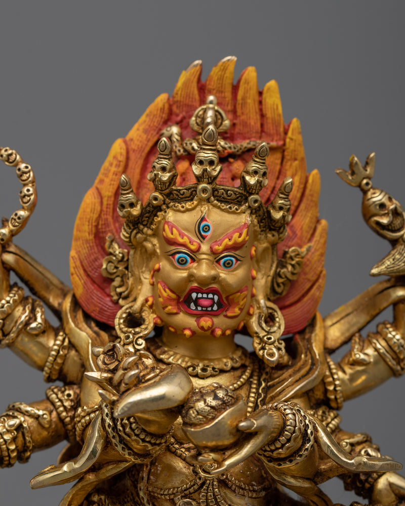six-armed-mahakala-copper statue
