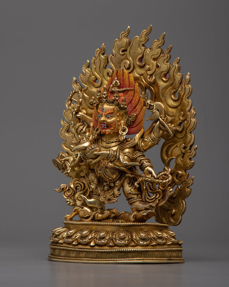 six-armed-mahakala-copper statue