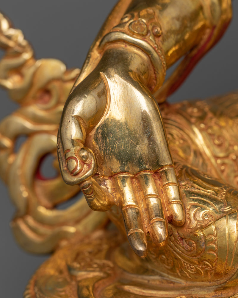Arya Green Tara Statue | 24K Gold Gilded Emblem of Active Compassion