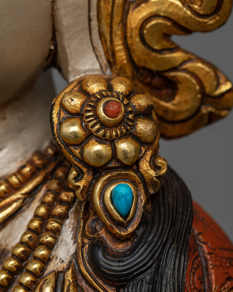 Four-Armed Avalokiteshvara Statue | 24K Gold Gilded Embodiment of Compassion