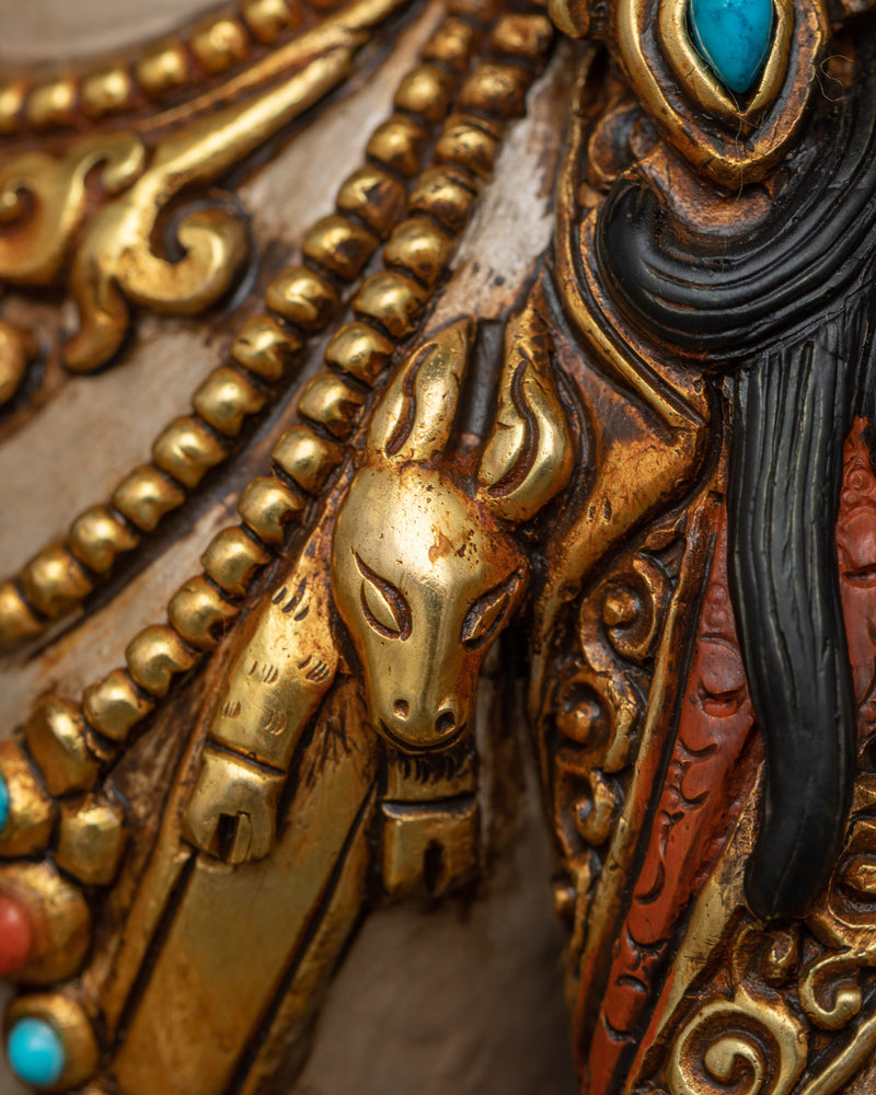 Four-Armed Avalokiteshvara Statue | 24K Gold Gilded Embodiment of Compassion