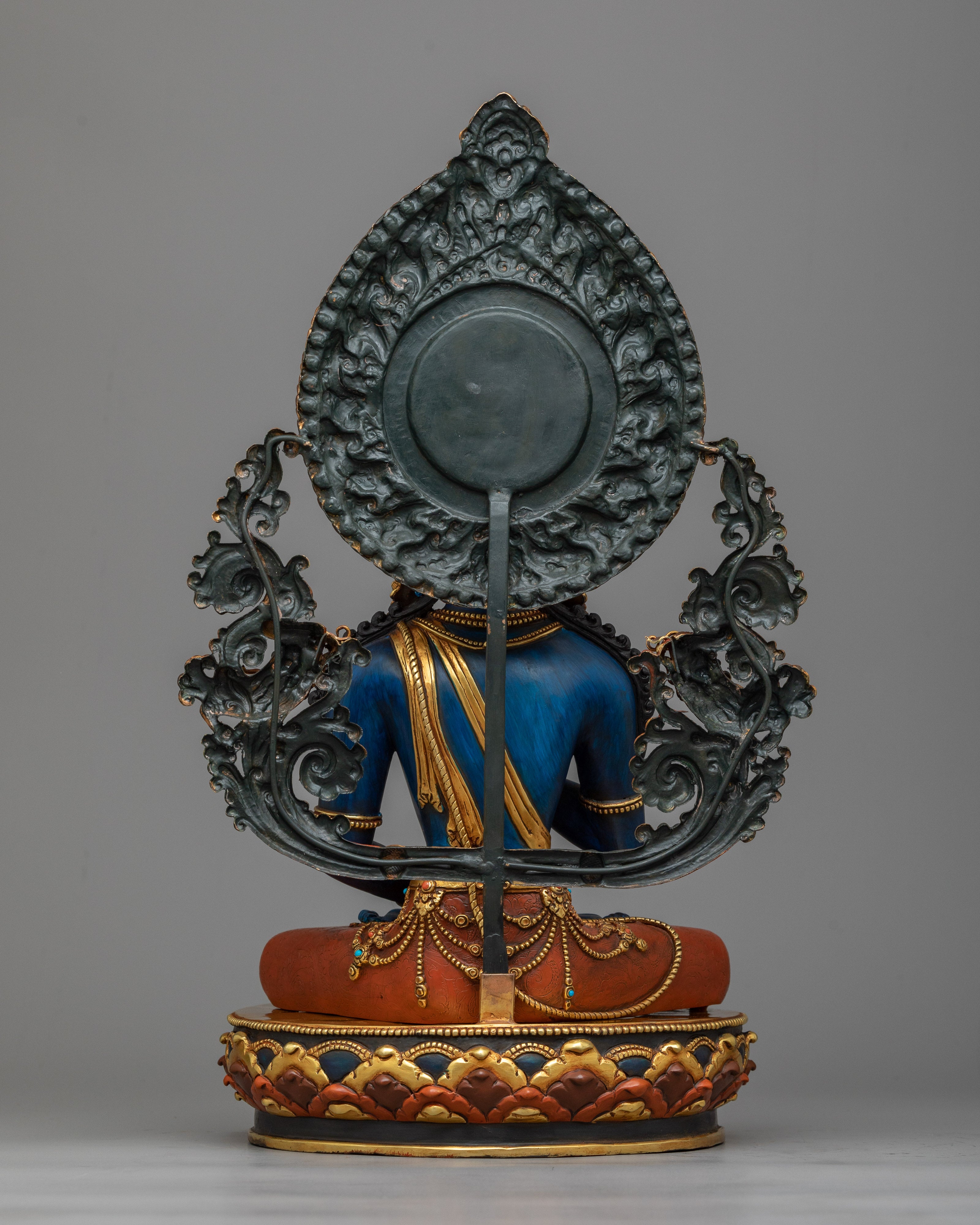 Amogasiddhi Buddha Statue | 24K Gold Gilded Embodiment of Fearlessness