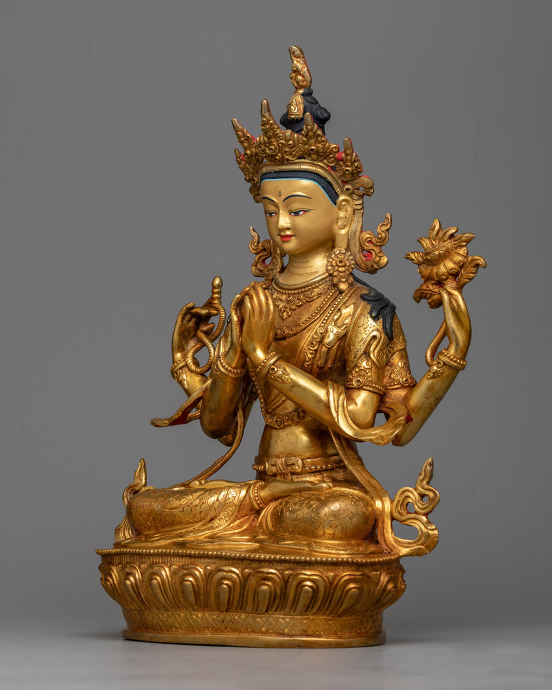 4-armed-avalokiteshvara-sculpture