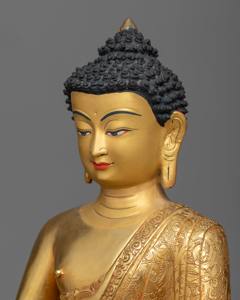 Amitabha Buddha Golden Figure | 24K Gold Gilded Figure of Limitless Light