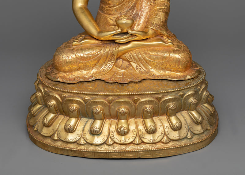 Amitabha Buddha Golden Figure | 24K Gold Gilded Figure of Limitless Light