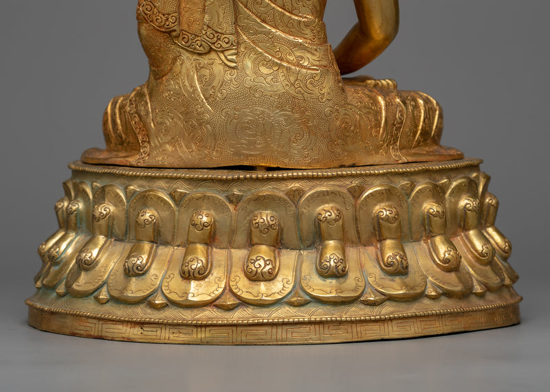 Amitabha Buddha Golden Figure | 24K Gold Gilded Figure of Limitless Light