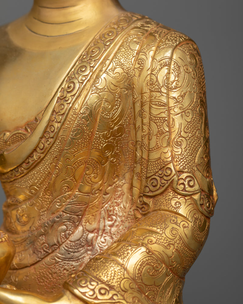 Amitabha Buddha Golden Figure | 24K Gold Gilded Figure of Limitless Light