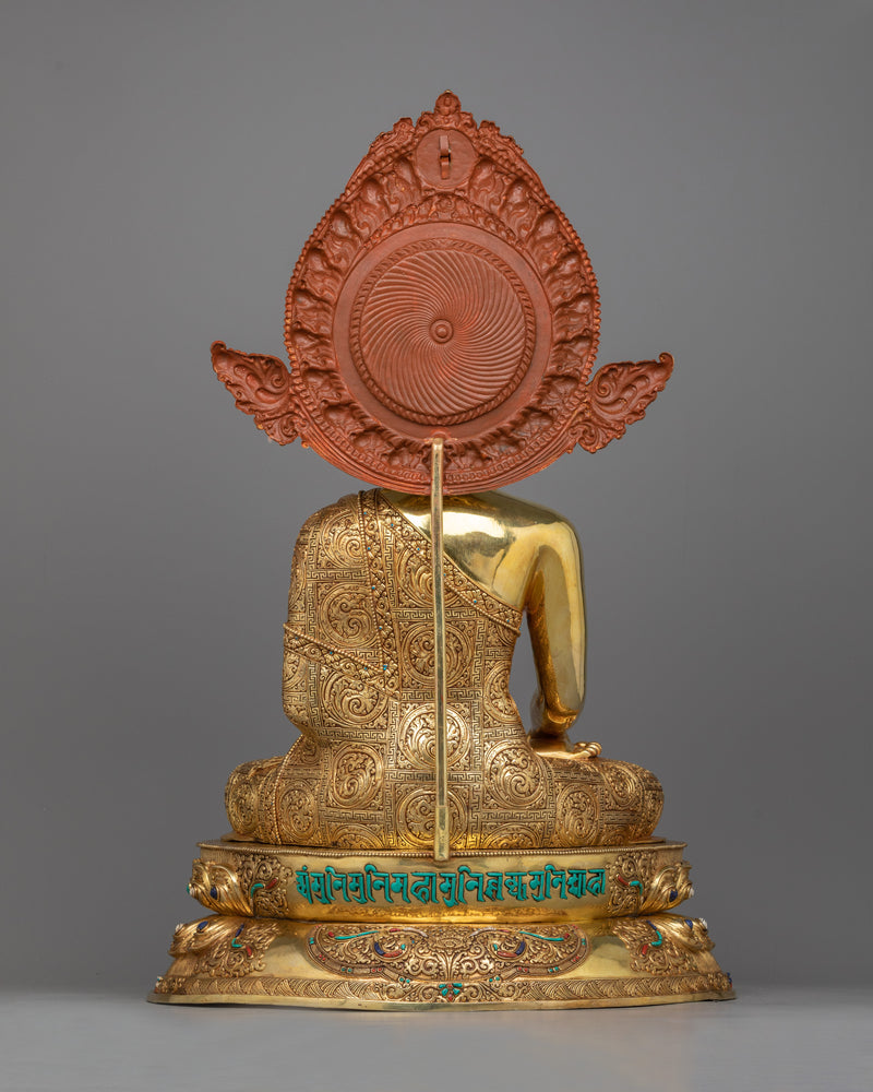 Life-Sized Buddha Shakyamuni Statue | 24K Gold and Gemstone Embellishments