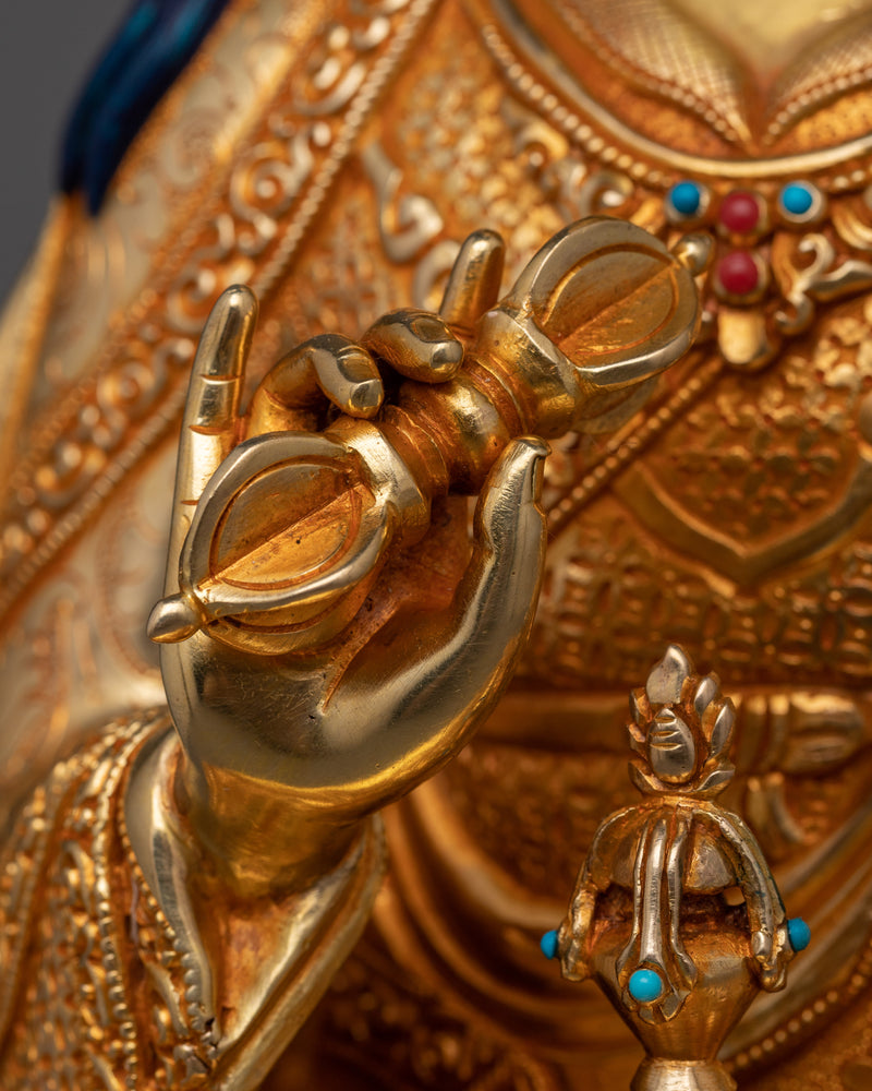 Guru Rinpoche Padmakara Statue | 24K Gold Gilded Symbol of Vajrayana Wisdom