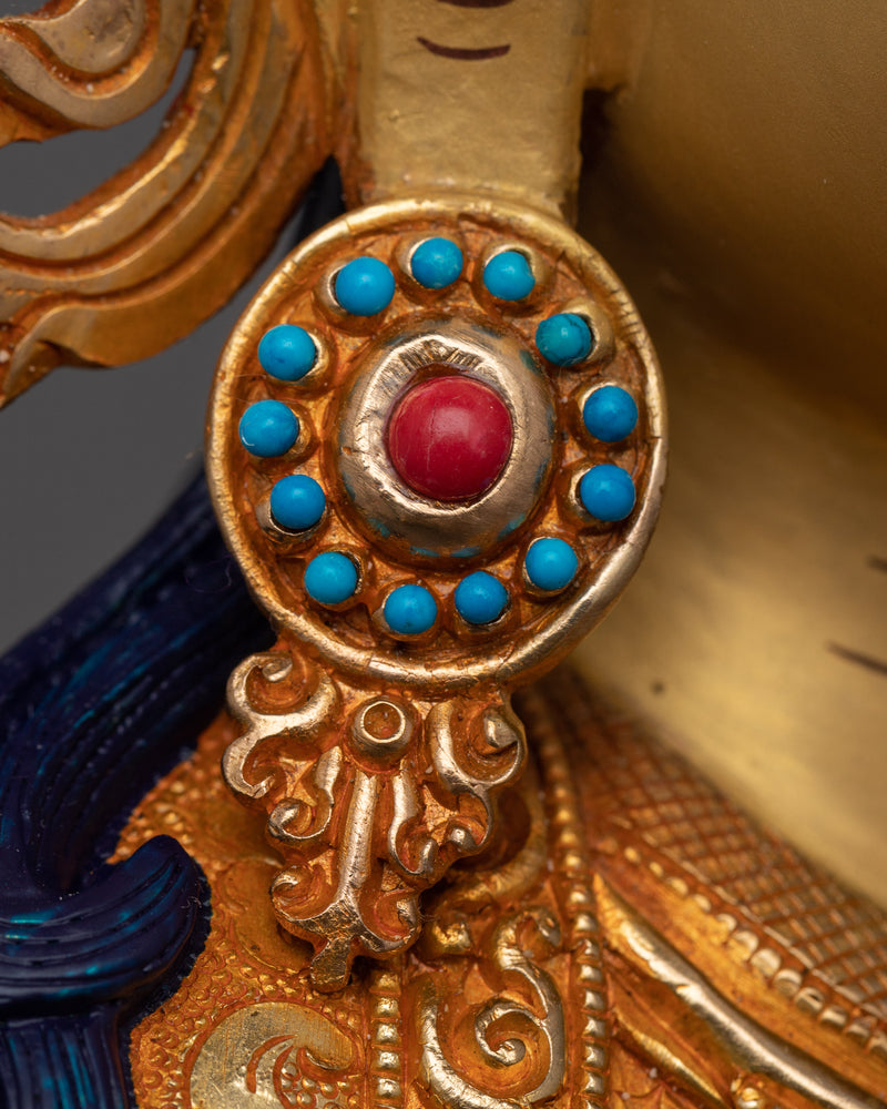 Guru Rinpoche Padmakara Statue | 24K Gold Gilded Symbol of Vajrayana Wisdom
