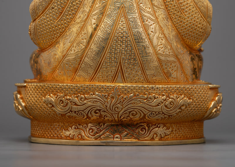 Guru Rinpoche Padmakara Statue | 24K Gold Gilded Symbol of Vajrayana Wisdom