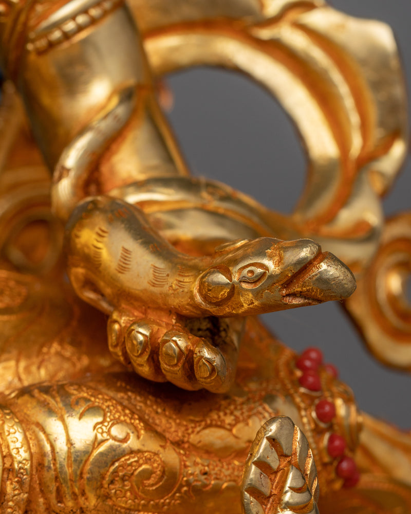 Wealth Deity Zambhala Statue | 24K Gold Gilded Icon of Prosperity and Wealth