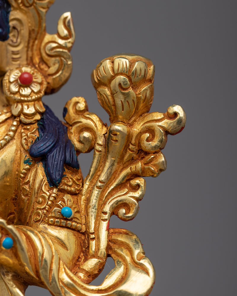 Green Tara Jetsun Dolma Statue | 24K Gold Gilded Symbol of Active Compassion