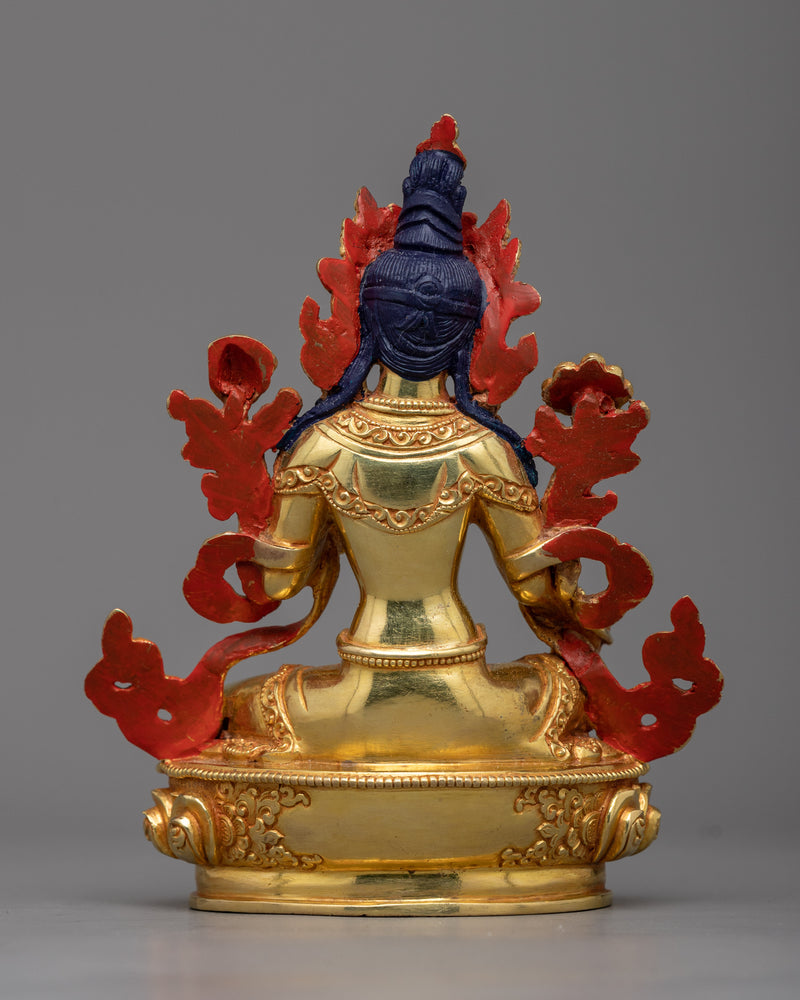 Jetsun Dolma Sculpture | 24K Gold Gilded Symbol of Feminine Grace