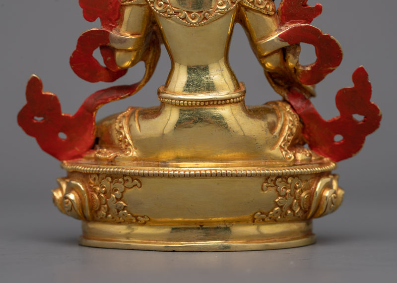 Jetsun Dolma Sculpture | 24K Gold Gilded Symbol of Feminine Grace