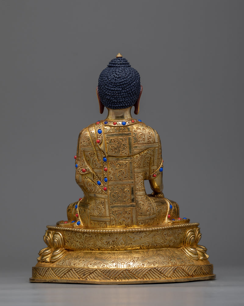 Buddha Shakyamuni Gilt Sculpture | Embodiment of Enlightenment