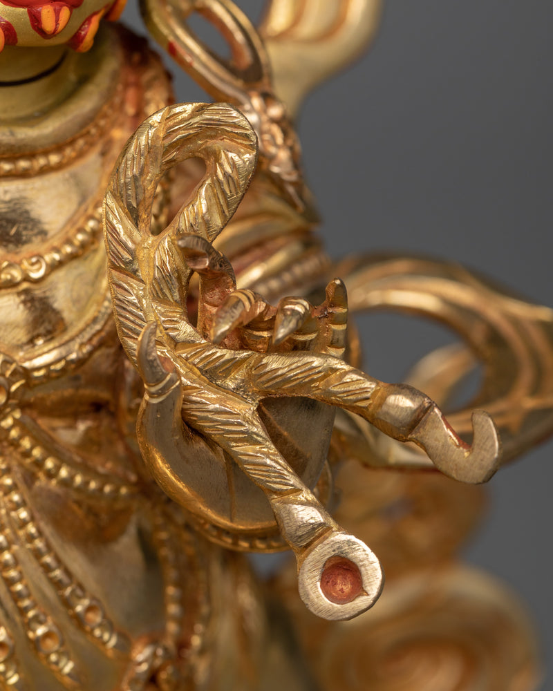 Bodhisattva Vajrapani Statue | 24K Gold Gilded Emblem of Spiritual Power