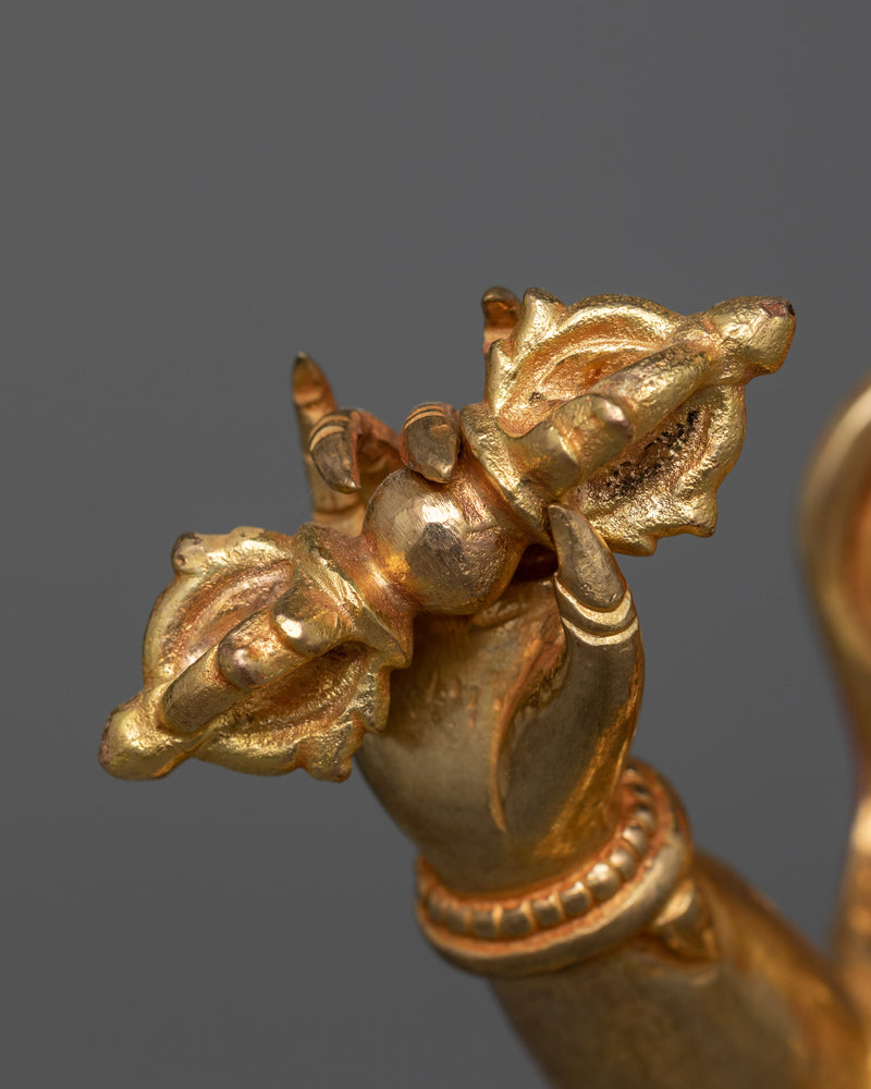 Bodhisattva Vajrapani Statue | 24K Gold Gilded Emblem of Spiritual Power
