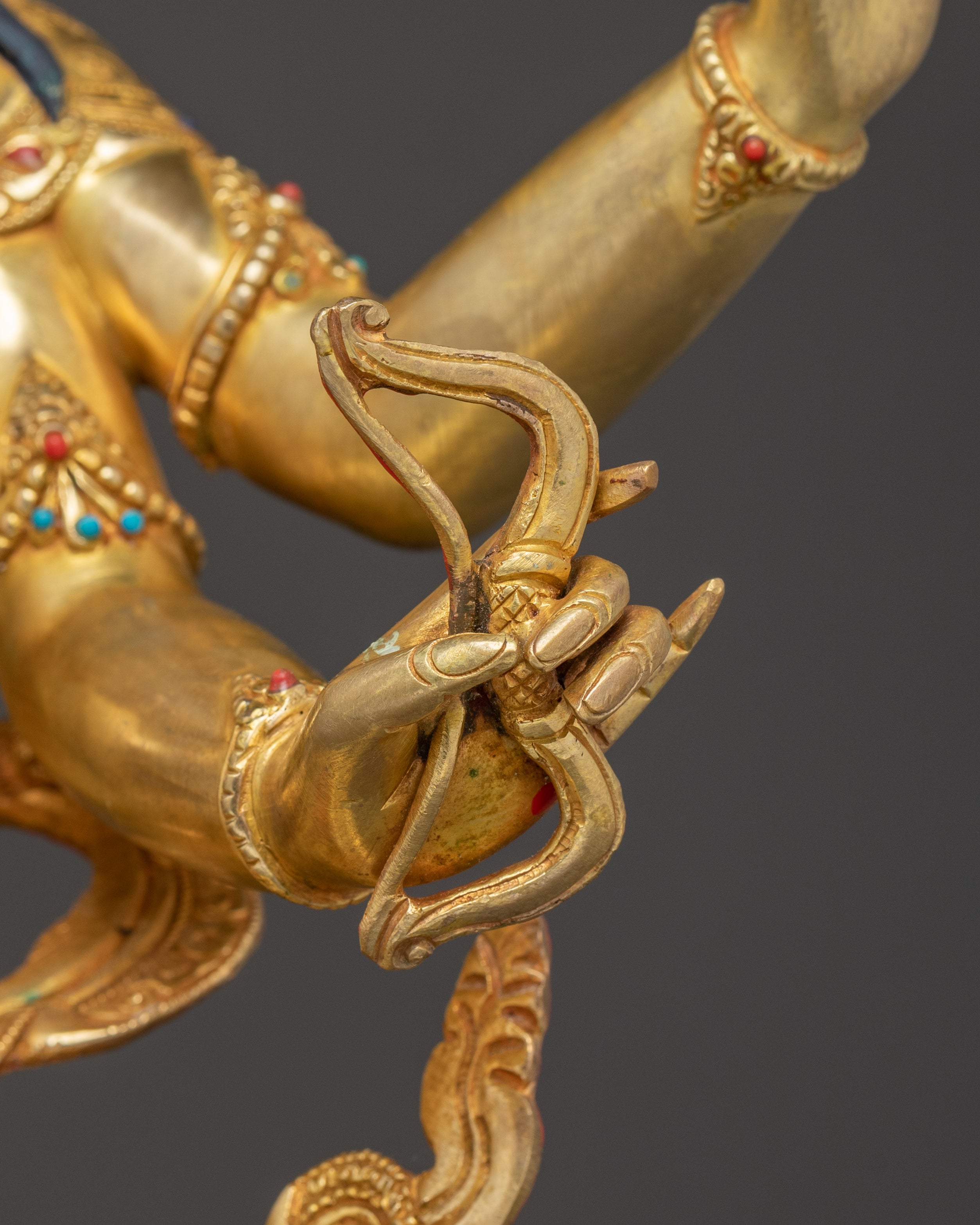 Handmade Buddhist Healing Goddess Namgyalma Statue | Himalayan Style Artwork