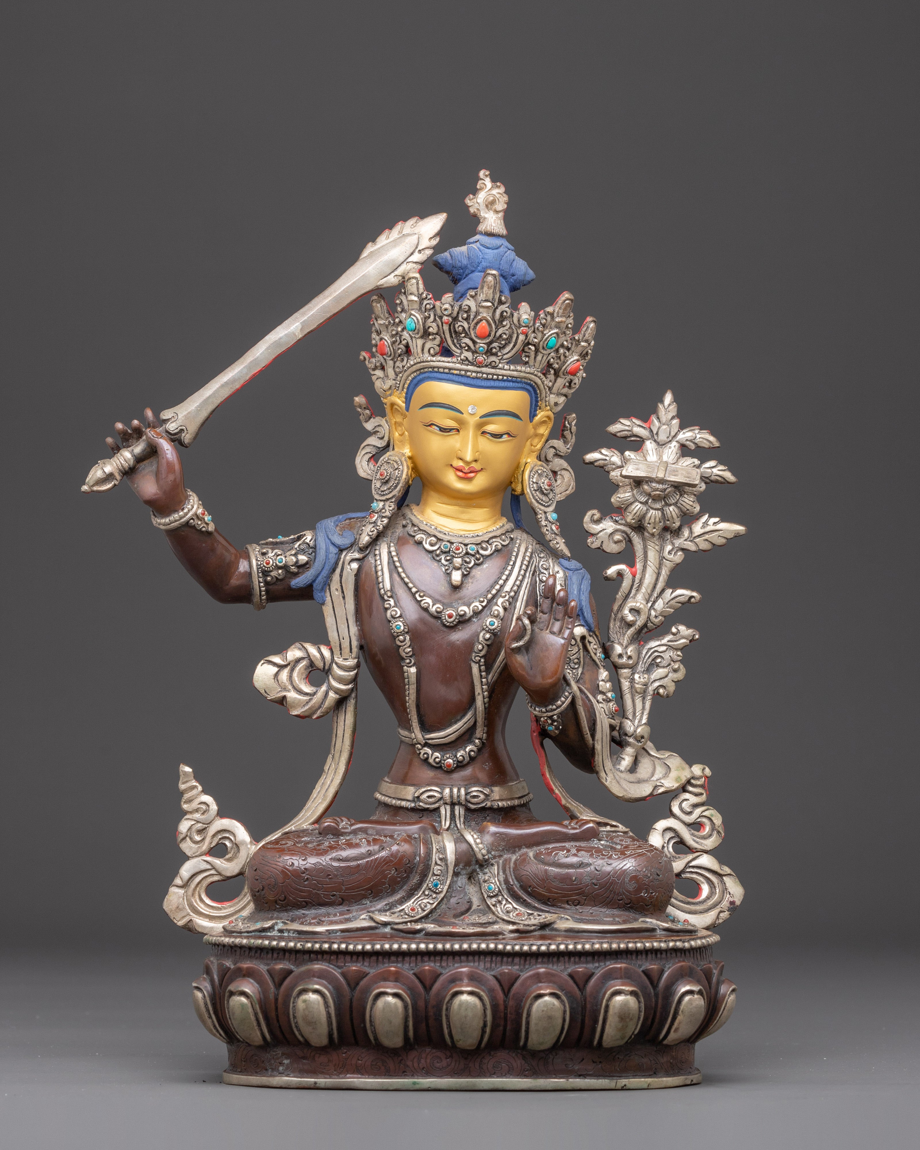 Himalayan Copper Statue of Manjushri