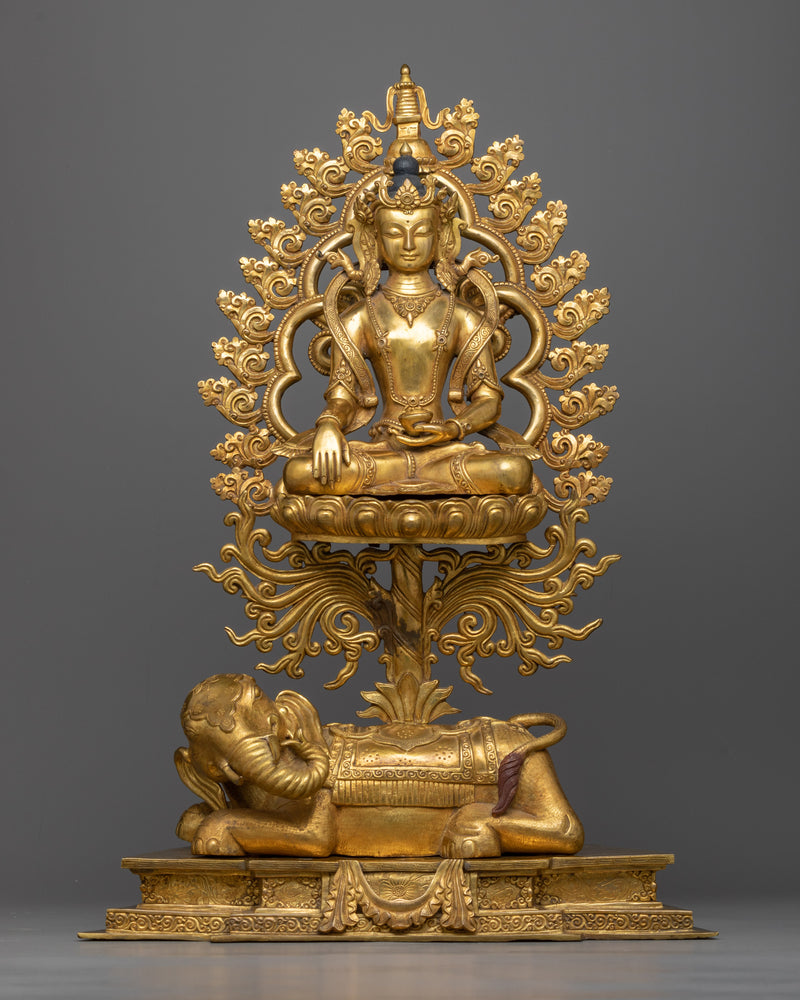 Five Dhyani Buddhas Set | Premium 24K Gold Gilded Assembly of Transcendental Wisdom