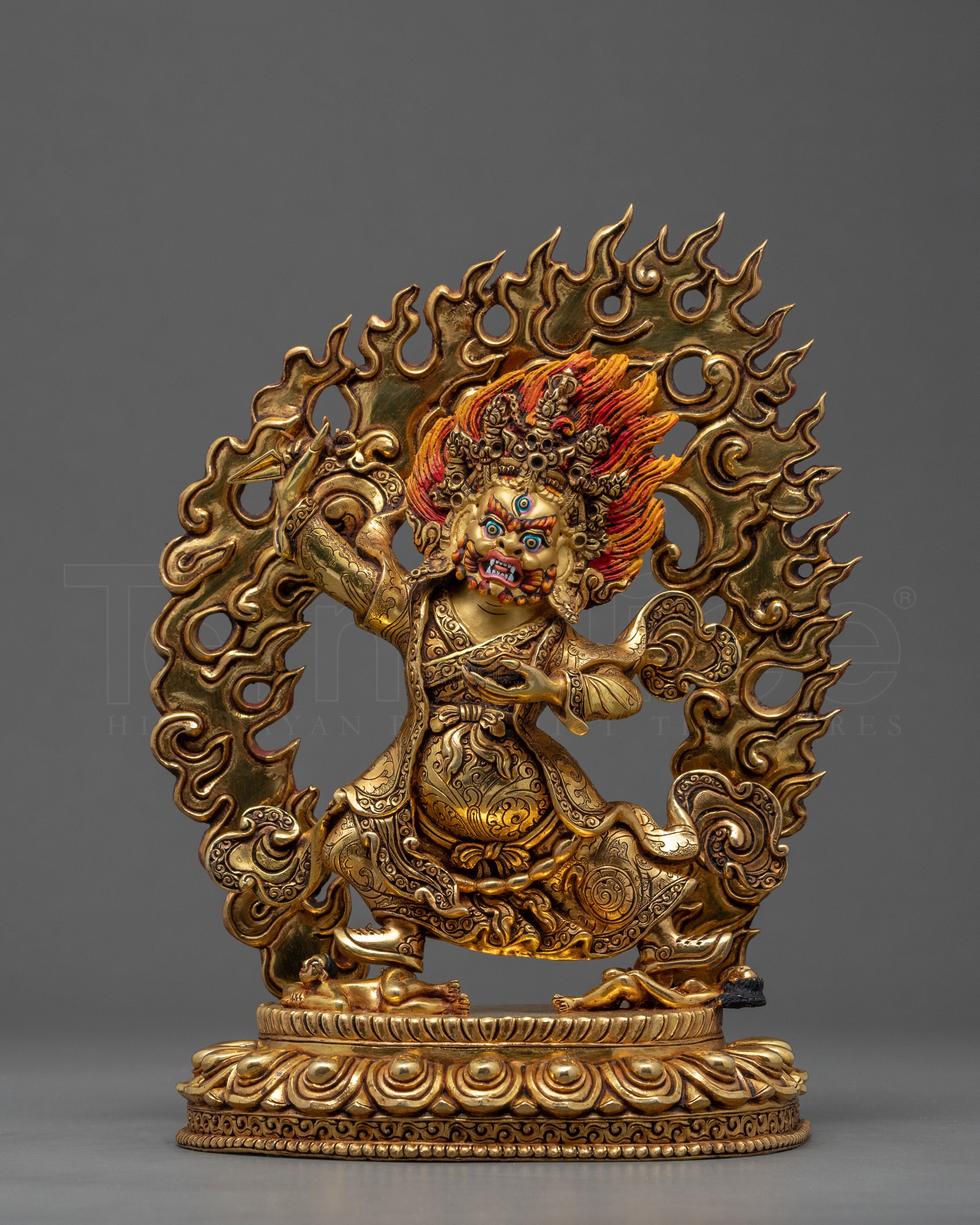 Indoor Mahakala Statue | Traditional Hand Carved Buddhist Art