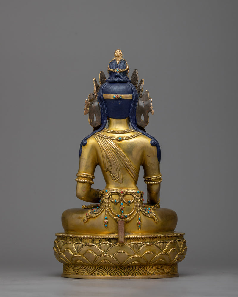 Buddha Shakyamuni Artwork | 24K Gold Gilded Statue of Enlightenment
