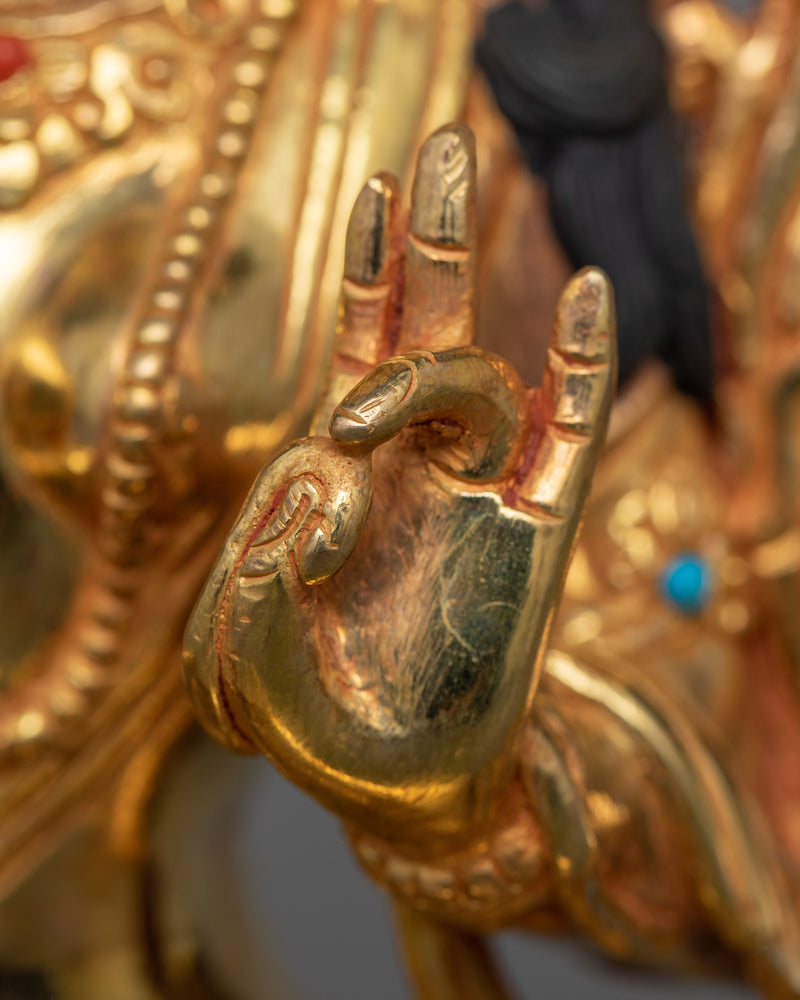 Buddhist Green Tara Sculpture for Shrine | Beacon of Active Compassion