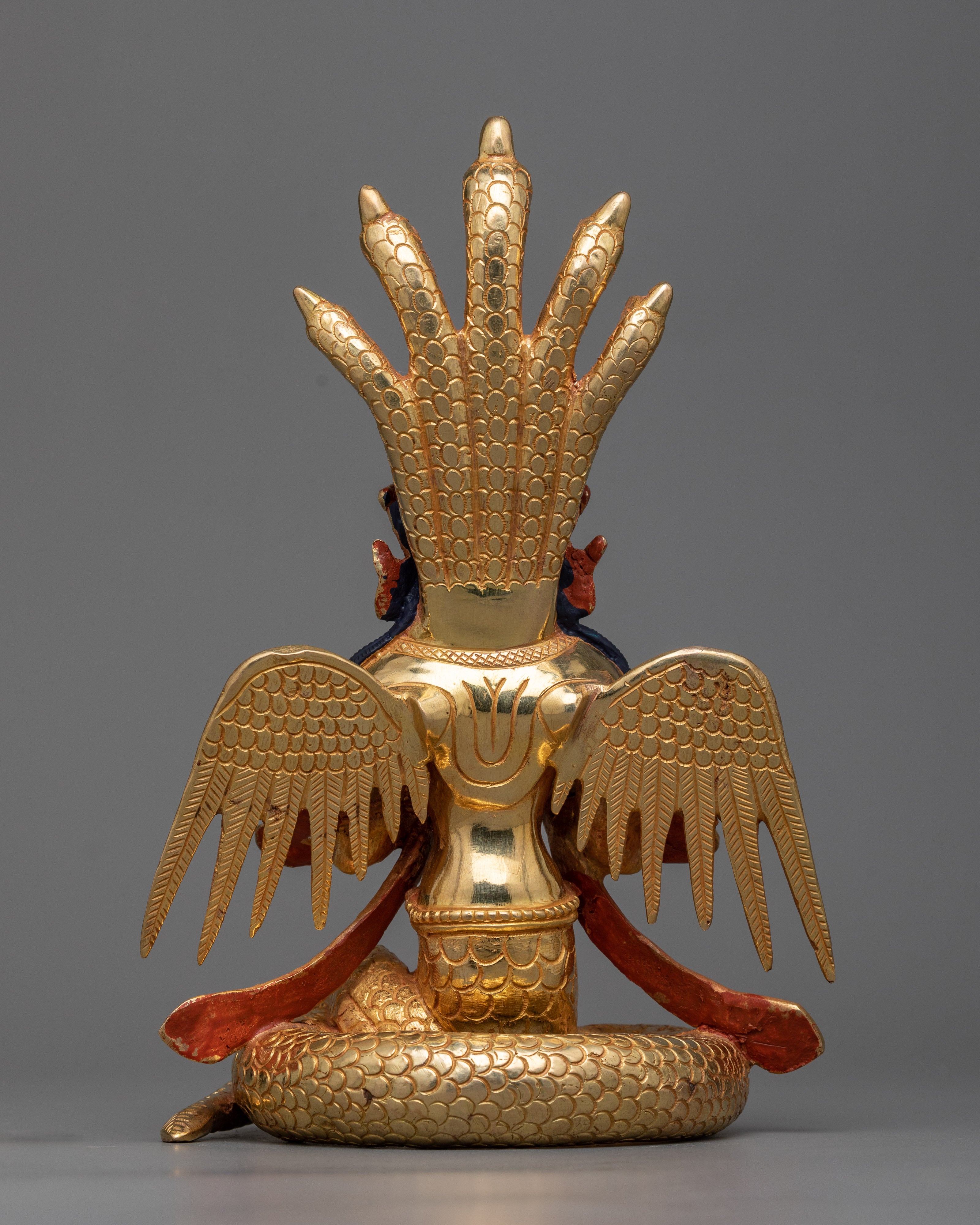 Naga Kanya Gilt Statue | Serpent Goddess of Benevolence