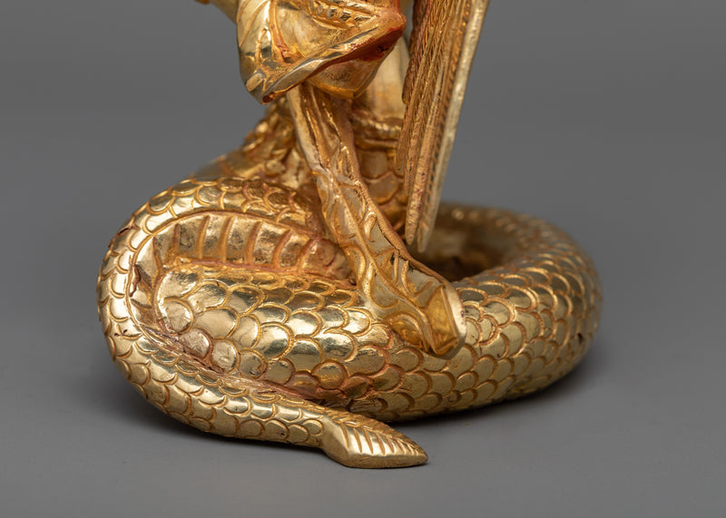 Naga Kanya Gilt Statue | Serpent Goddess of Benevolence