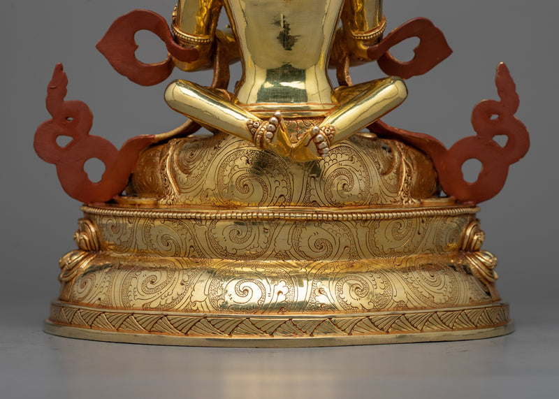 Dorje Chang with Consort Statue | 24K Gold Gilded Union of Ultimate Bliss
