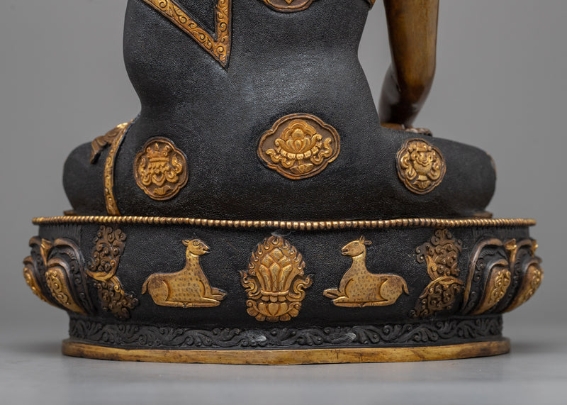 Lord Buddha Sculpture | Oxidized Copper Emanation of Serene Wisdom