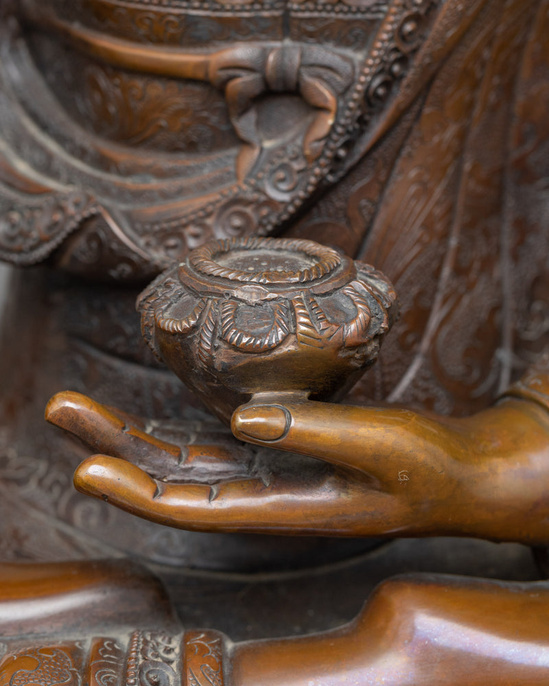 Unveiling Gautama the Buddha in Oxidized Copper Serenity | Symphony of Serenity