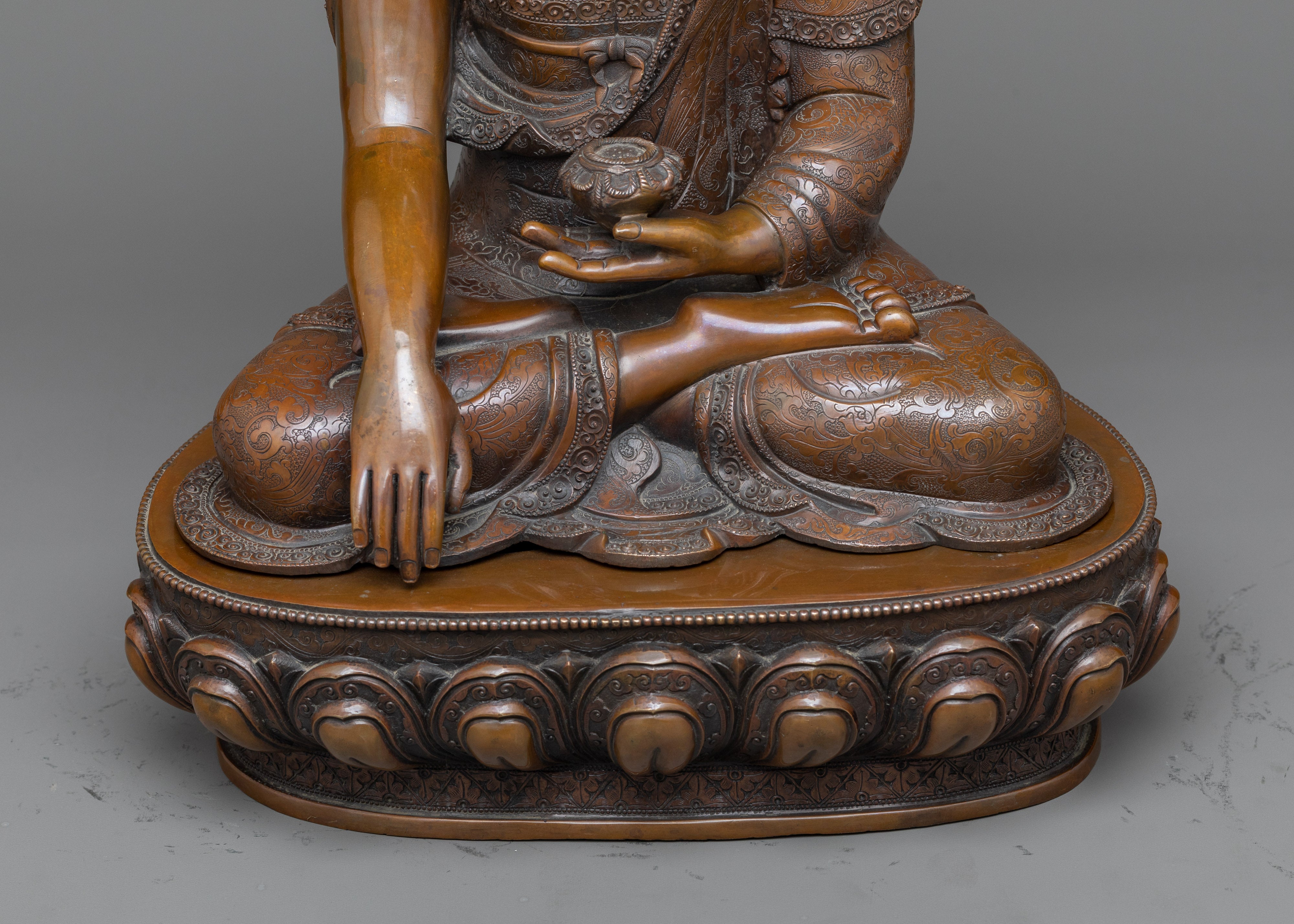 Unveiling Gautama the Buddha in Oxidized Copper Serenity | Symphony of Serenity