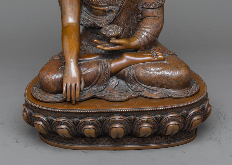 Unveiling Gautama the Buddha in Oxidized Copper Serenity | Symphony of Serenity